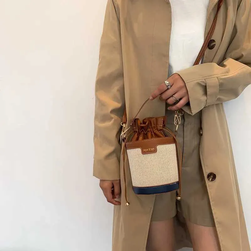 Damen Umhängetasche Cyder PU Leder Bucket Crossbody Bag Lässige Drstring Handtaschen Geldbörse für Reisen Shoppin241104_voghion.com