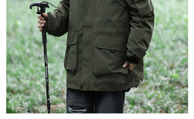 Funktionale zweiteilige Arbeit für Herren Frühling Herbst Outdoor Bergsteigen und Laden Windjacke lose lässig_voghion.com