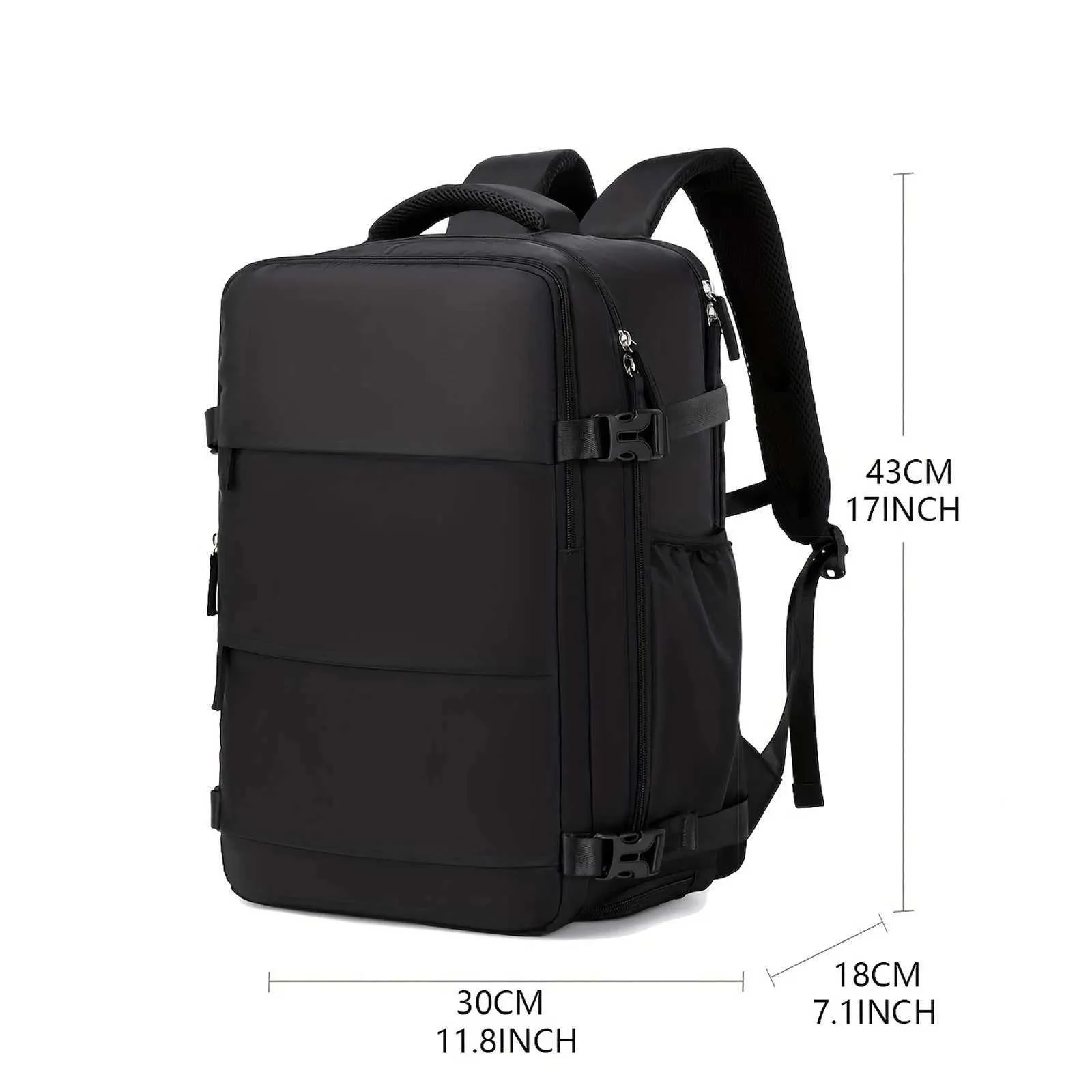 Sac à dos de grande capacité avec compartiment à chaussures en Dacron, sac à dos léger pour ordinateur portable avec port de chargement, mode voyage_voghion.com