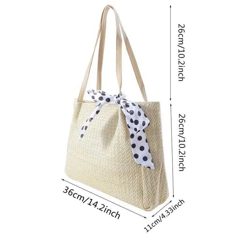 Damen Strohtasche Als Große Schultertasche Für Den Sommer Strand_voghion.com