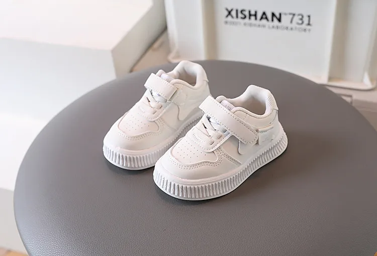 Children's Thin Bottom Plate Spring And Fall New Boys Velcro Low-top Girls White Tide Children's Shoes Sizes US6C-US13C_voghion.com