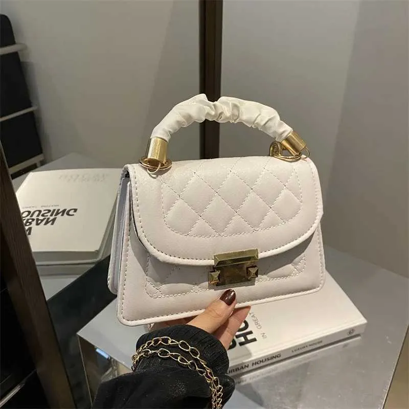 Sac à main tendance et décontracté en PU, couleur unie, décoration horizontale en métal, rabat, sac à bandoulière pour femme Y241121_voghion.com