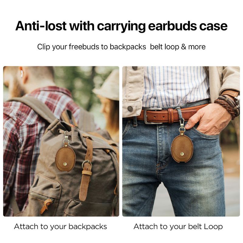 Potrivit pentru noua husă Huawei FreeBuds5, husă de protecție portabilă anti-cădere din piele de vacă pentru căști Bluetooth_voghion.com