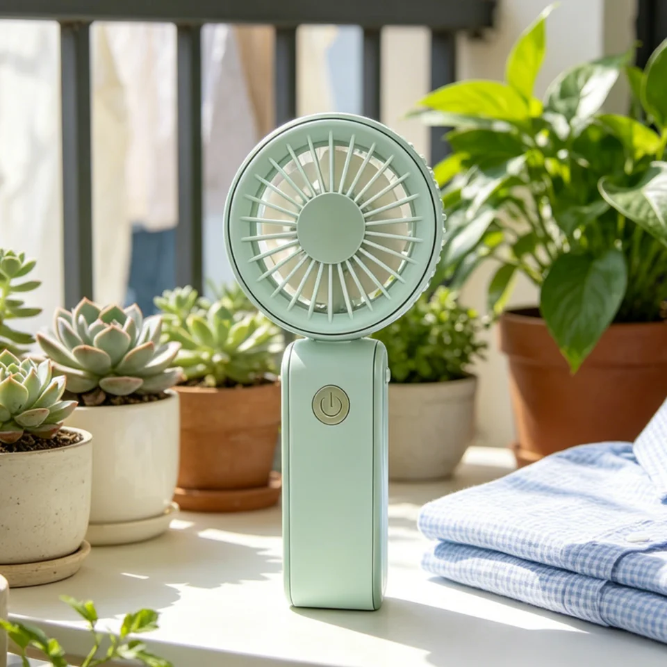 Tragbarer Handventilator Für Reise Büro Und Camping Grün_voghion.com