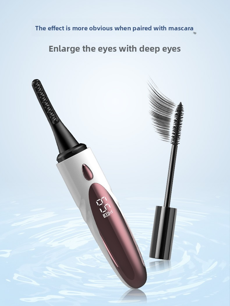 Rechargeable Heated Eyelash Curler - 4-Speed Temperature Control With LED Display For Long-Lasting Curl_voghion.com