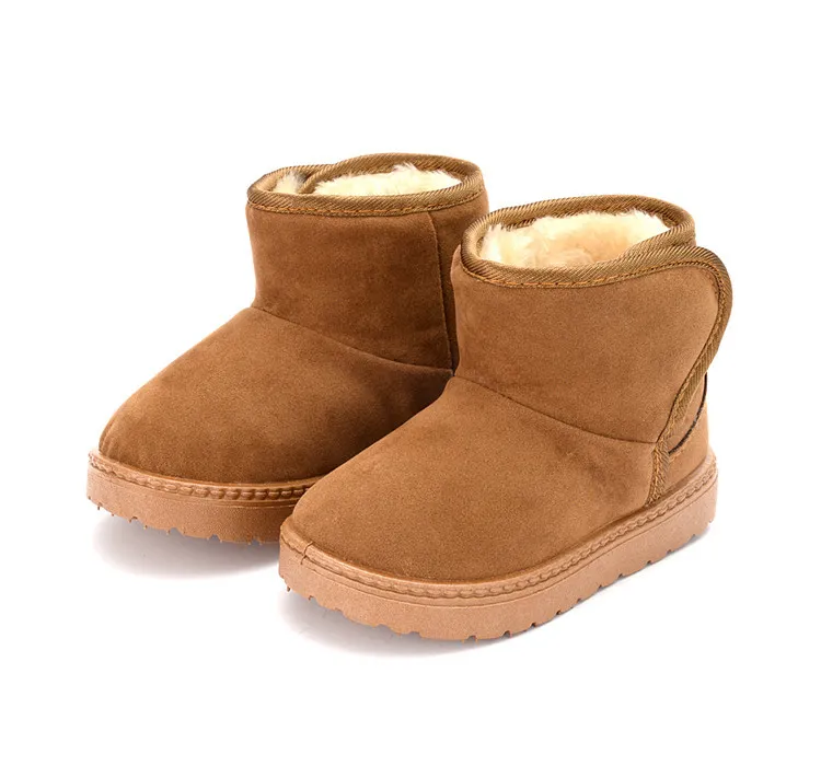 Cizme de iarnă antiderapante pentru copii, model cald, cu zăpadă, pentru copii, Littlesprouts, schi, culoare solidă, talpă moale și groasă_voghion.com