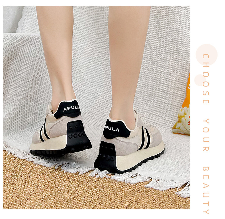 Versatile Women's Sneakers Korean Style Height Increasing Shoes_voghion.com