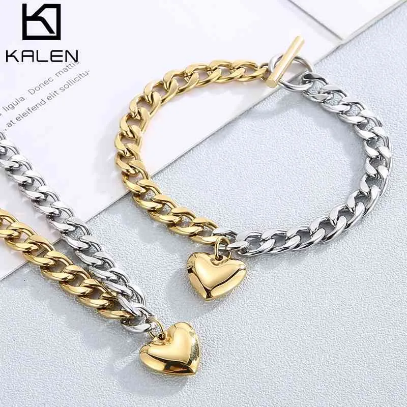 Set di gioielli in acciaio inossidabile Kalen, 6 stili, con ciondolo a forma di cuore, a forma di farfalla, con chiave e scritta "Amo la mamma", collana e bracciale._voghion.com