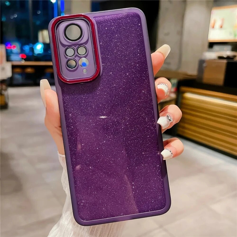 Glitter Gradient Silicone Case For Xiaomi Redmi 13 PRO Note 12 pro 4G note12 11S 10pro A1 Lens Protetcor Soft Cover_voghion.com