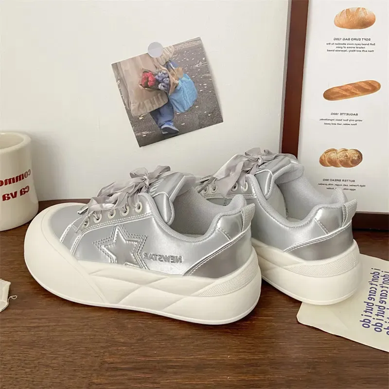 Platform Star Lace Running Shoes For Women Lightweight Jogging_voghion.com