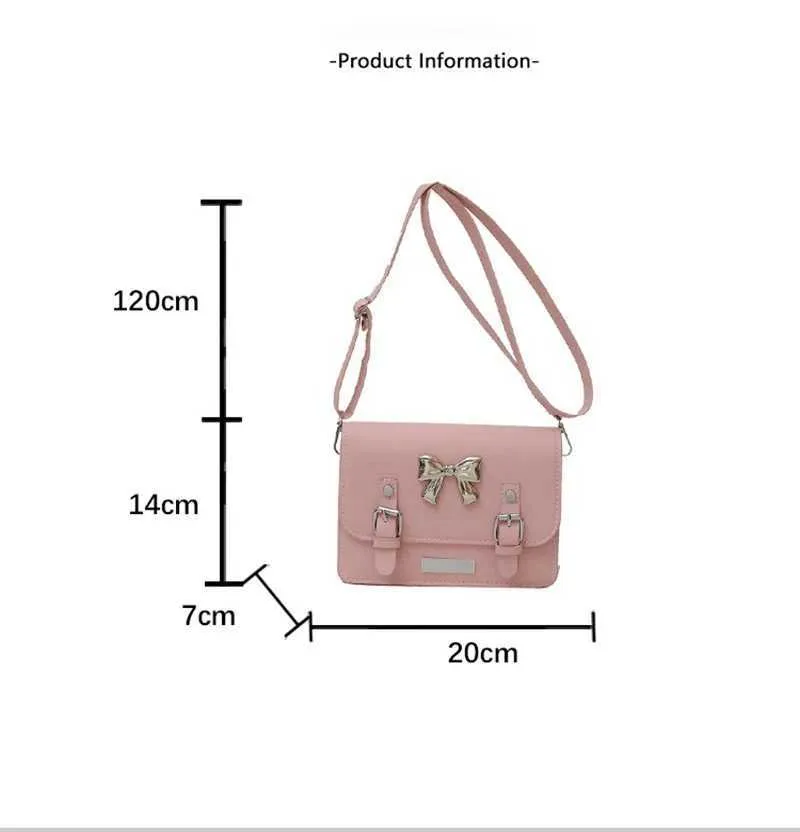 Kleine quadratische Tasche für Damen 2024 Neue Frühjahrs-/Sommermode süße Mädchenschleife personalisierte Pendel-Einzelschulter-Umhängetasche_voghion.com