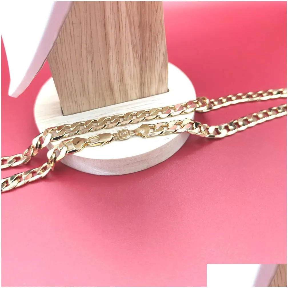 Collana a catena cubana curb per uomo e donna in oro_voghion.com