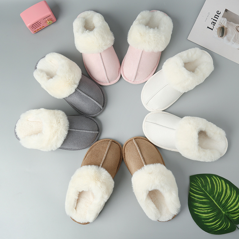 Large Opening Home For Men And Women Indoor Outdoor Warm Cotton Slippers