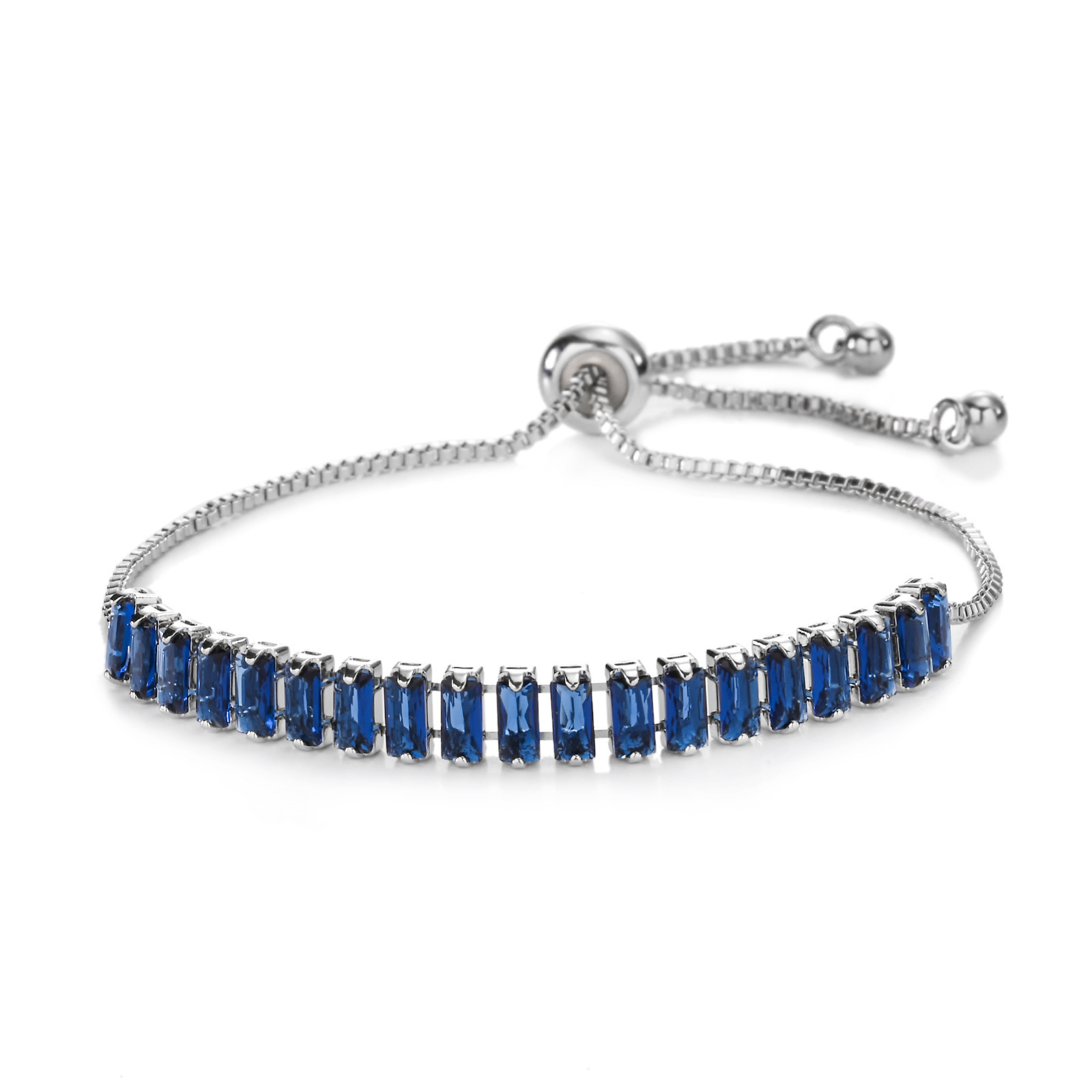 Hip Hop Single Row Full Diamond Tennis Chain Copper Set Rectangular Zircon 2.5 * 5 Bracelet Fashion Brand Jewelry_voghion.com