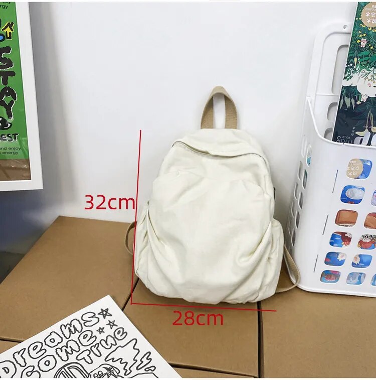 Zaino piccolo in 100% cotone, tinta unita, nero, per il tempo libero o da viaggio, in morbida tela, per le donne, in tessuto di alta qualità, a tracolla_voghion.com