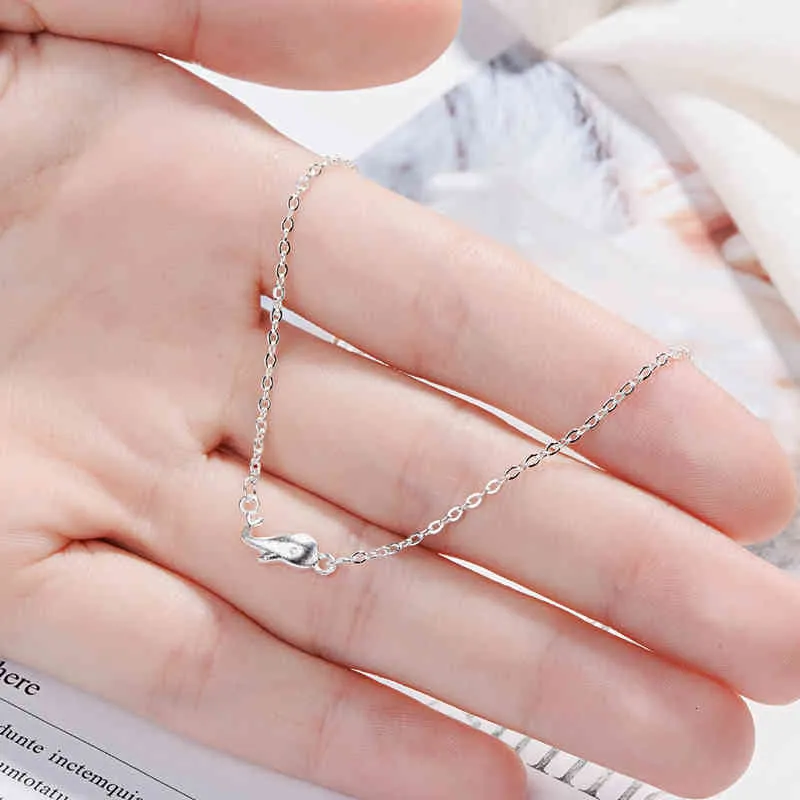 Süßes süßes kleines Wal-Armband für Frauen, Mädchen, Dame, Hochzeit, Geburtstagsgeschenk, Silberschmuck_voghion.com
