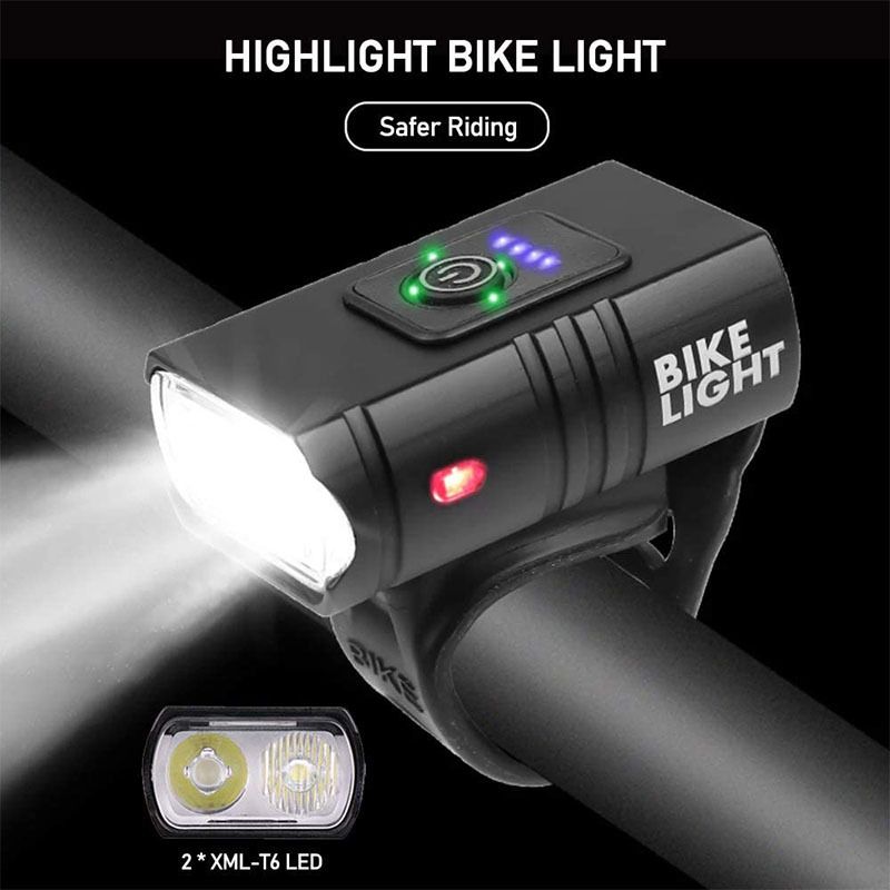 Phares de vélo de nuit à chargement USB [2 perles de lampe] Lumières de vélo réglables de près et de loin 2021 Nouveau_voghion.com