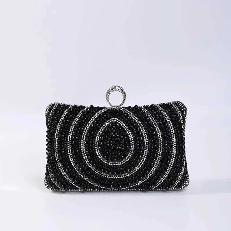 Sac de soirée tendance pour femme avec perles, élégant, portefeuille de mariage, de dîner, de fête, de créateur, nouveau, Y241019_voghion.com
