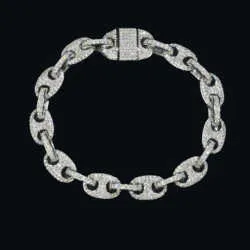Pass Diamond Tester VVS Ice Out Moissanite kohvioad Kuuba lüliga kett 8mm käevõru Sier peened ehted meestele ja naistele_voghion.com