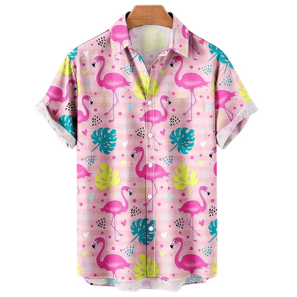 Chemise hawaïenne surdimensionnée à manches courtes pour hommes et femmes, vêtements créatifs, imprimé kawaii numérique 3d, nouvelle collection 2024_voghion.com