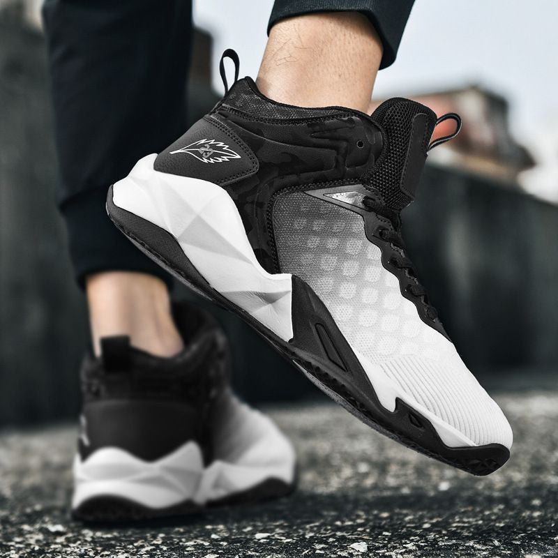 Neue nationale Flut Basketballschuhe Herren High-Top solide Turnschuhe Herrenschuhe Jugend Sport Laufschuhe_voghion.com
