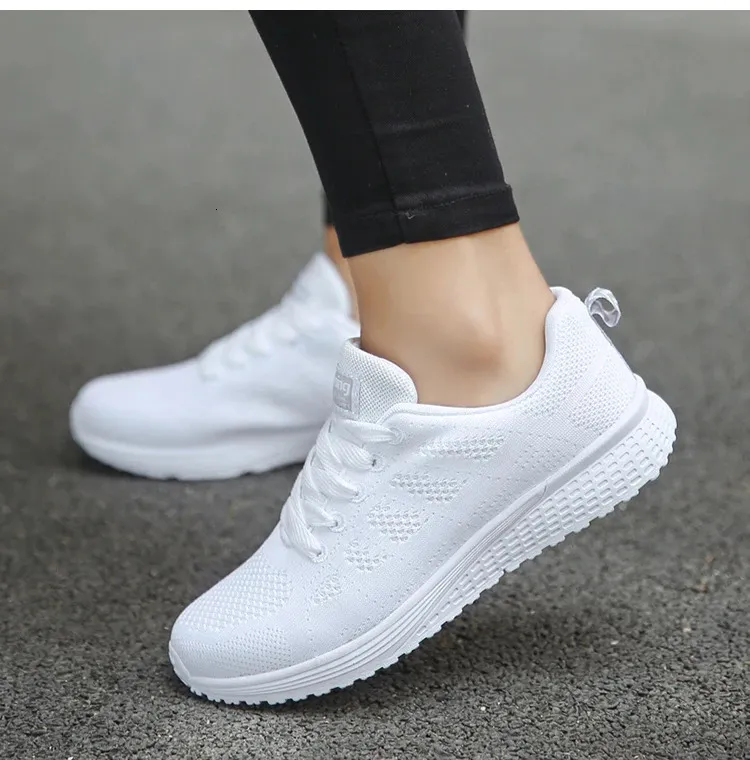 Chaussures plates légères à lacets, style infirmière, bout rond, pour femmes, grandes tailles 241213_voghion.com