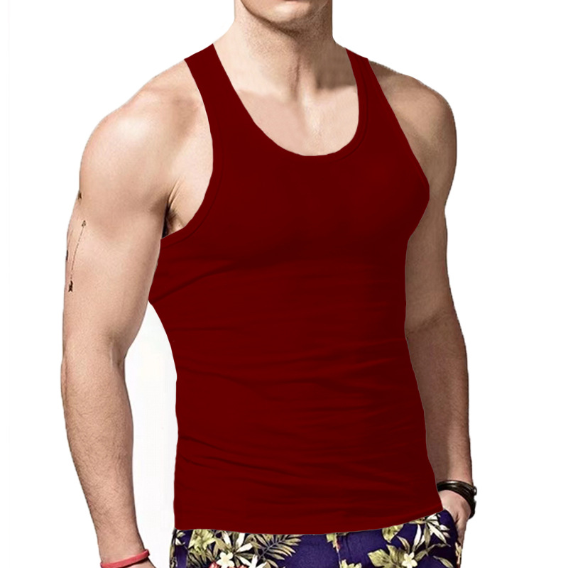 Cross-border New American Style Men's Vest Wearing Trendy Hurdle Sports Fitness Men's Spring and Summer Undershirt Vest_voghion.com