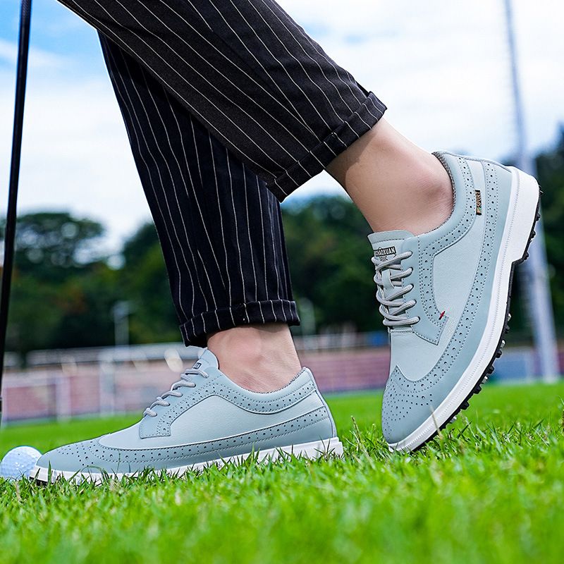 Baskets de golf décontractées de grande taille de style britannique, chaussures légères et portables pour hommes_voghion.com