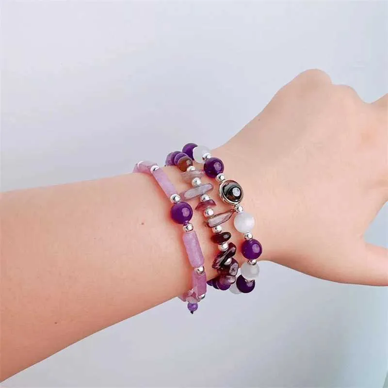 Bangle Body-Purifying Amethyst Bracelet Weight Loss Yoga Meditation - Healing Stone Jewelry for Women and Men_ipsvogv.com
