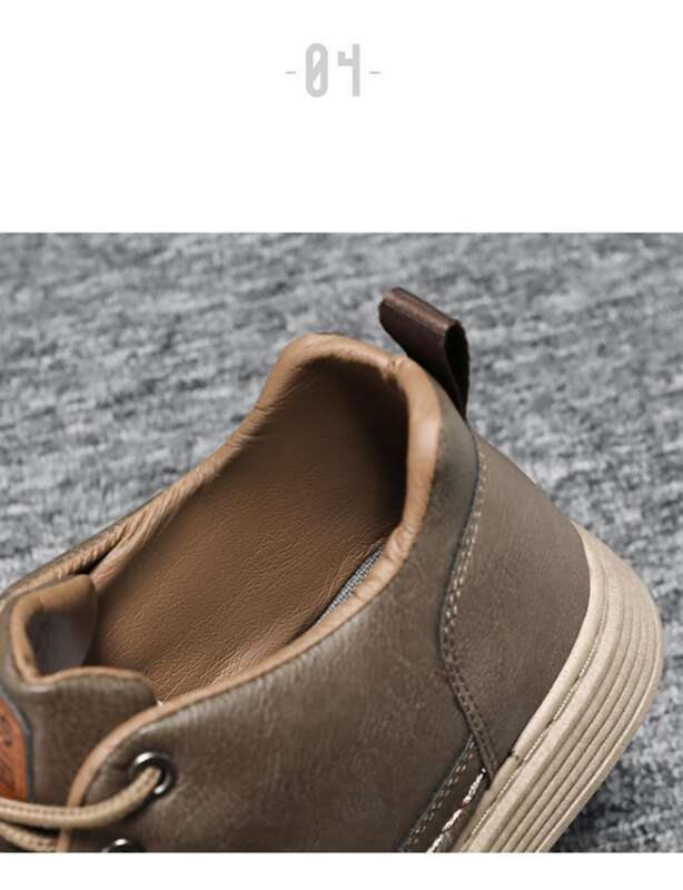 Tavaszi új, lélegző, vízálló és csúszásgátló, alkalmi, fekete bőr munkavédelmi cipő férfiaknak_voghion.com