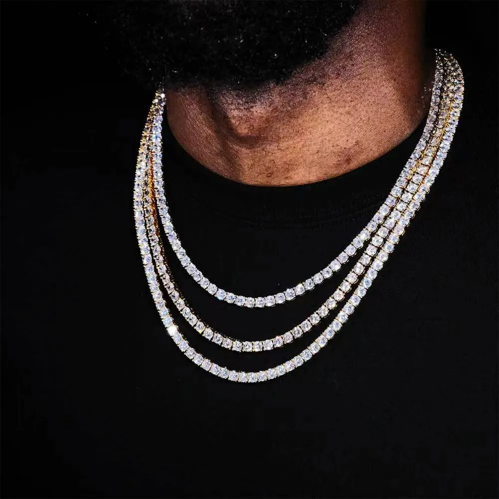 designer gra hip hop 3mm-4mm vvs moissanite ketting tennisketting diamant sier goud iced out vergulde kettingen sieraden_voghion.com