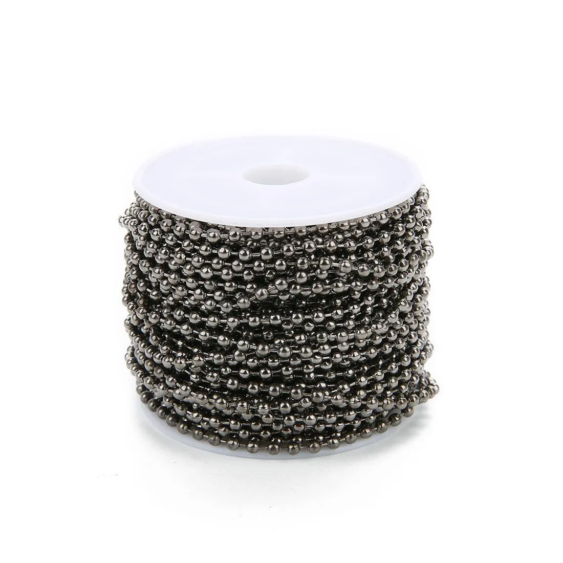 10 yards/Rotolo Larghezza 2mm Catene di Perline a Sfera in Metallo Collana Ferro Oro Rosa Argento Bronzo Nero Catena Accessori per Gioielli Fai da Te_voghion.com