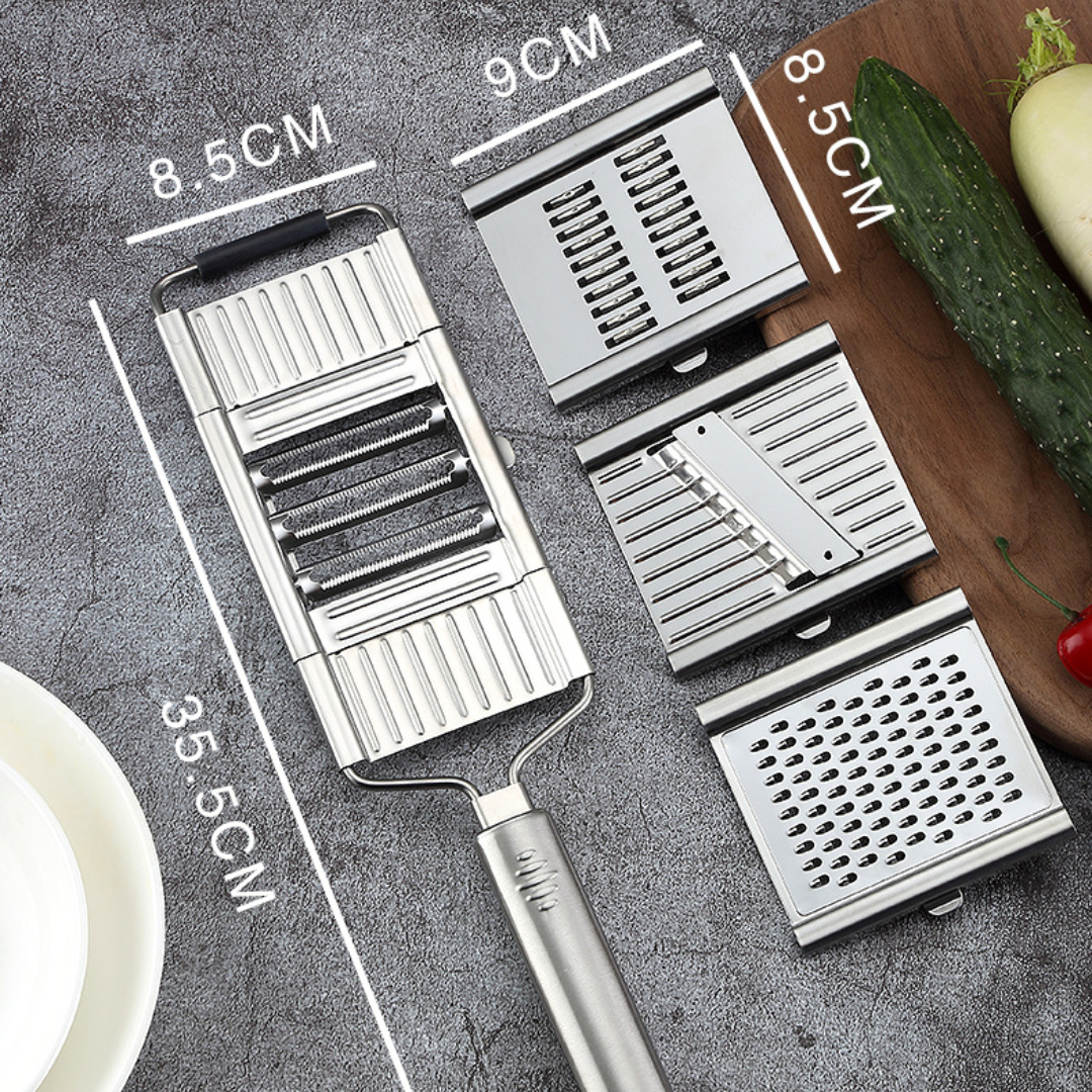 4 en 1 Coupe-légumes Râpe à fruits Éplucheur de pommes de terre Râpe à carottes Légumes Accessoires de cuisine_voghion.com