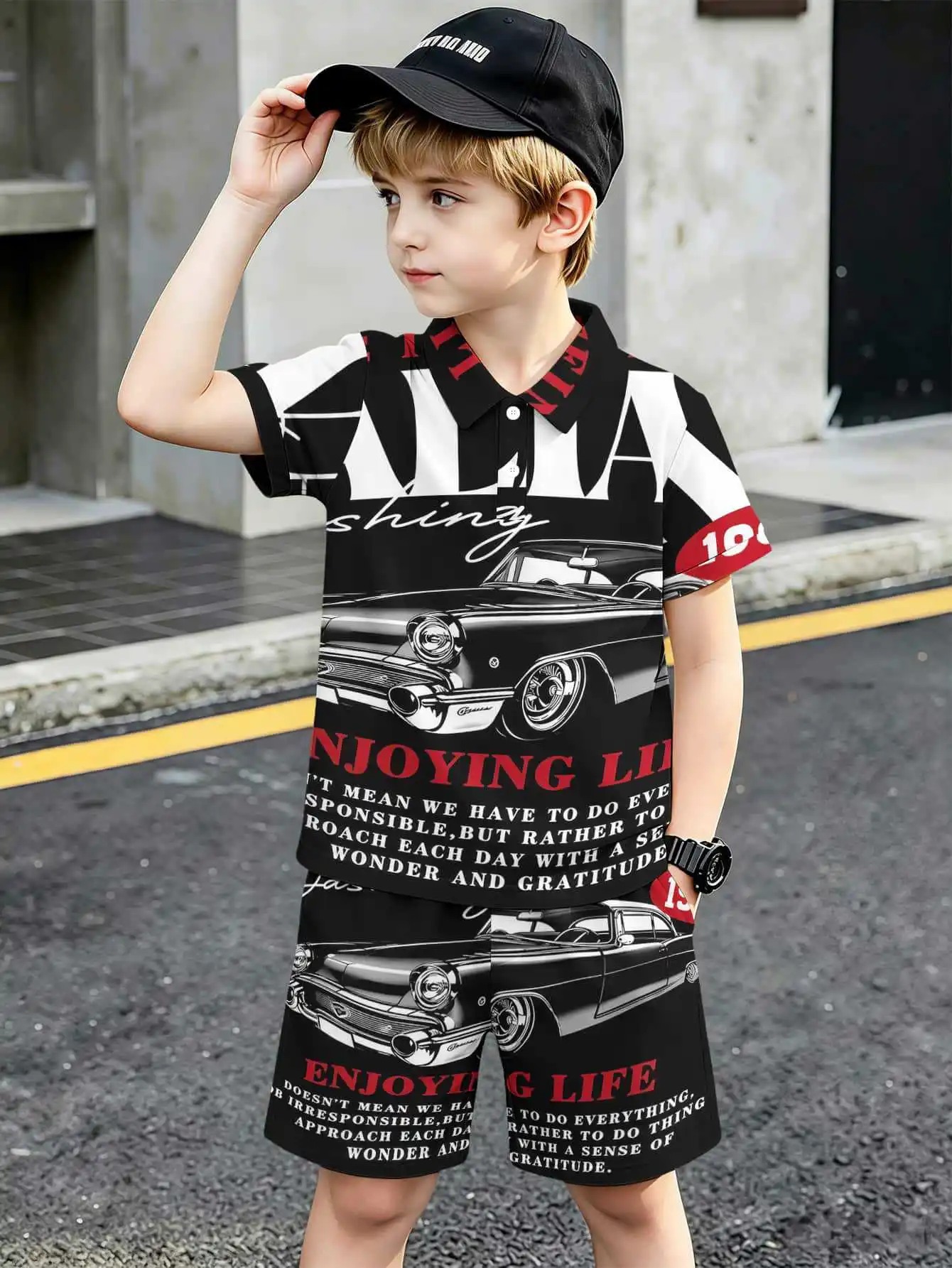 Boys Polo And Shorts Set Quick Dry Summer Outfit For Boys_voghion.com