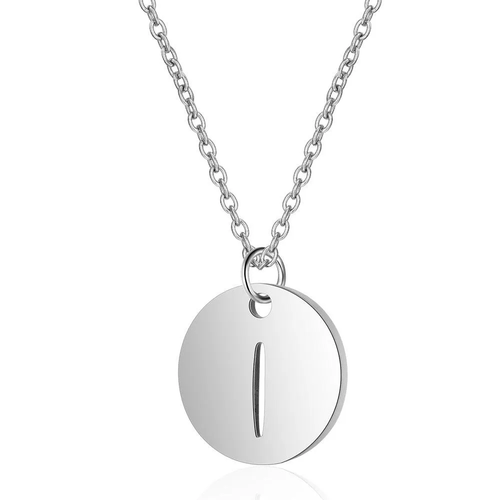 Sier Iniziali Acciaio Inossidabile Donne Ciondolo Gioielli A-Z 26 Lettere Hollow-Out Iniziale Collana Choker Regali Individuali_voghion.com