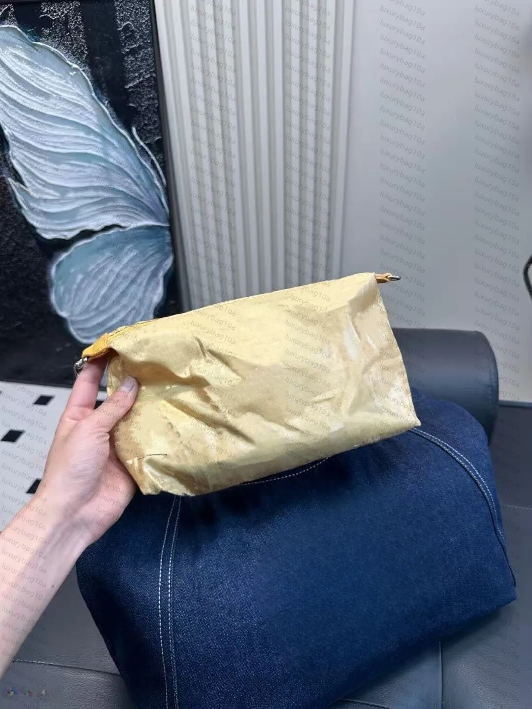 Handtassen: Oversized damestas met dikke ketting, retro zwart-gouden designerhandtas, grote schoudertas_voghion.com