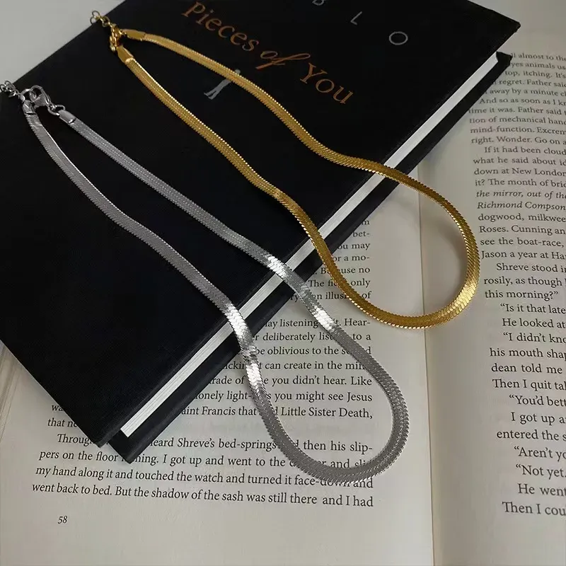 Collana da uomo in acciaio inossidabile con catena a maglie cubane, stile classico, per uomo e donna_voghion.com