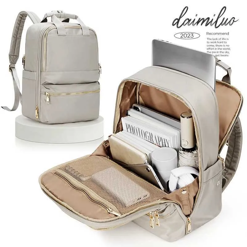 Backpack for Women Brand Large Capacity College Laptop Backpacks Work Elegant Handbags Men Flight Cabin Travel_voghion.com