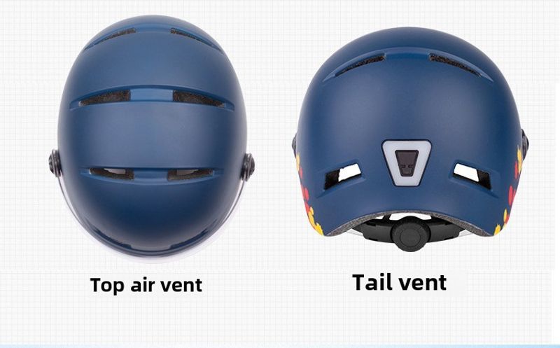 Factory Wholesale Electric Four Seasons Universal Bicycle Mountain Bike Riding Helmet With Goggles Taillight_voghion.com