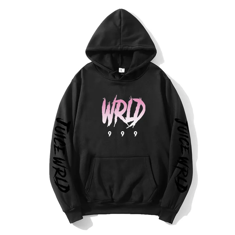Sudadera con capucha hombre juice wrld negro blanco rap trap_voghion.com