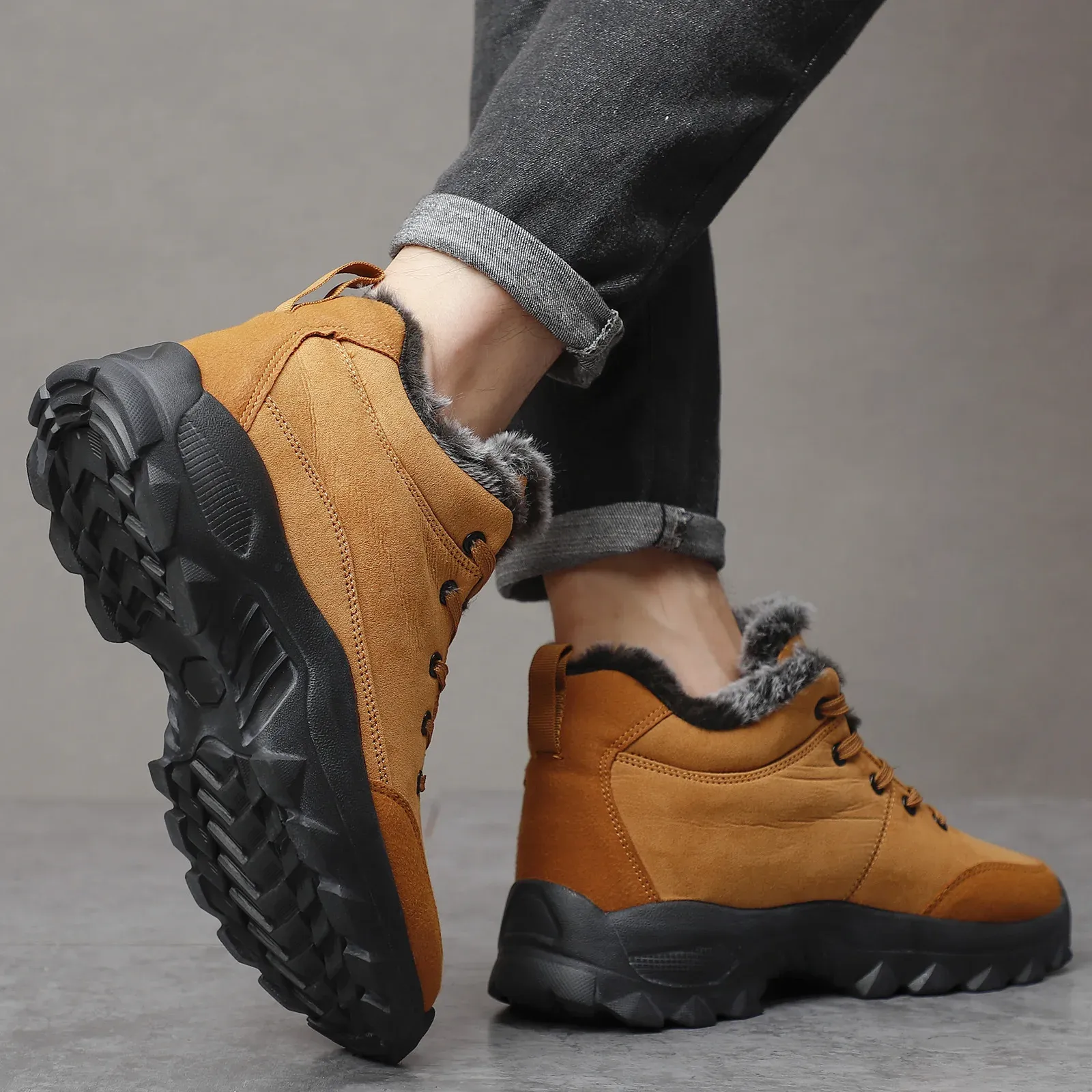 Schnee Outdoor Walking leichte Turnschuhe für Männer Winter Schuhe Botines Tenis Herren Wandern Stiefeletten Footwear66_voghion.com