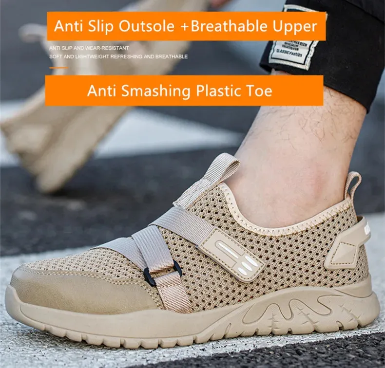 Chaussures de sécurité électriques d'été respirantes et résistantes aux perforations, embout en plastique isolé 6 kV 241205_voghion.com