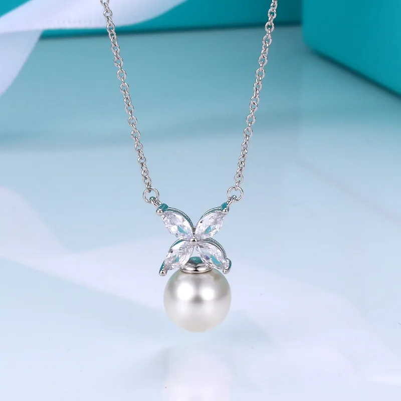 Marke Runde Kugel Designer Anhänger Weibliche S Silber Überzogene Gold Paar Kreuz Kette Choker Liebe Halskette Hals Schmuck Geschenk_voghion.com