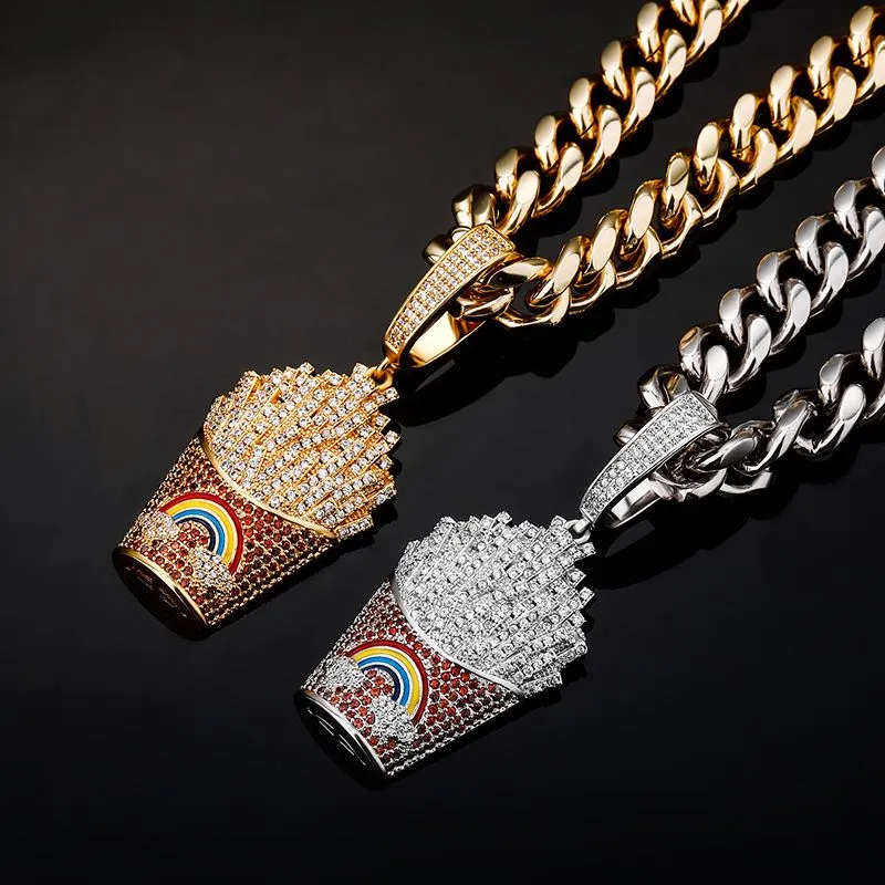 TopBling Hip Hop Solid Chip μενταγιόν κολιέ άνδρες Γυναικείες εραστές ζευγάρι Παιδικά κοσμήματα_voghion.com