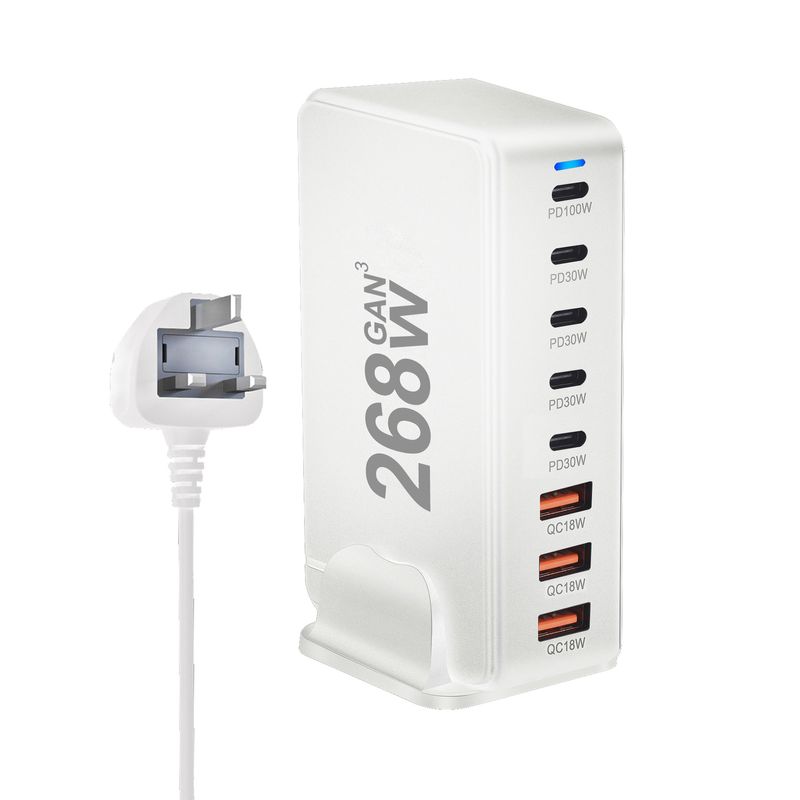 Încărcător de birou multifuncțional de mare putere, 240W GaN Multiport 268WPD, nou_voghion.com
