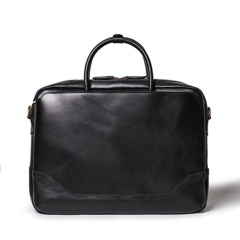 Handliche Dokumententasche Herren, Rindsleder, einzelne Schulter, diagonale Spreiztasche, lässige Retro-Tasche aus_voghion.com