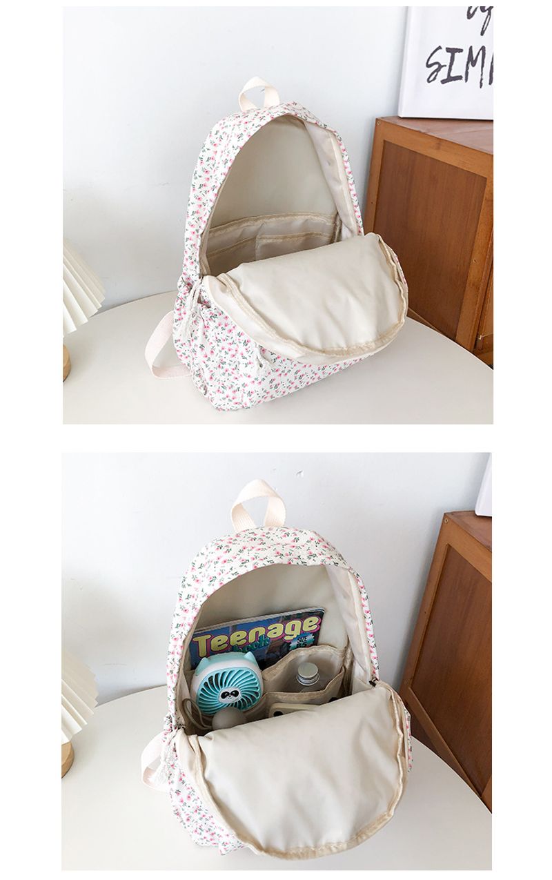 Schultasche weibliche kleine frische literarische Allgleiches Freizeit Blumenmädchen Student Rucksack_voghion.com