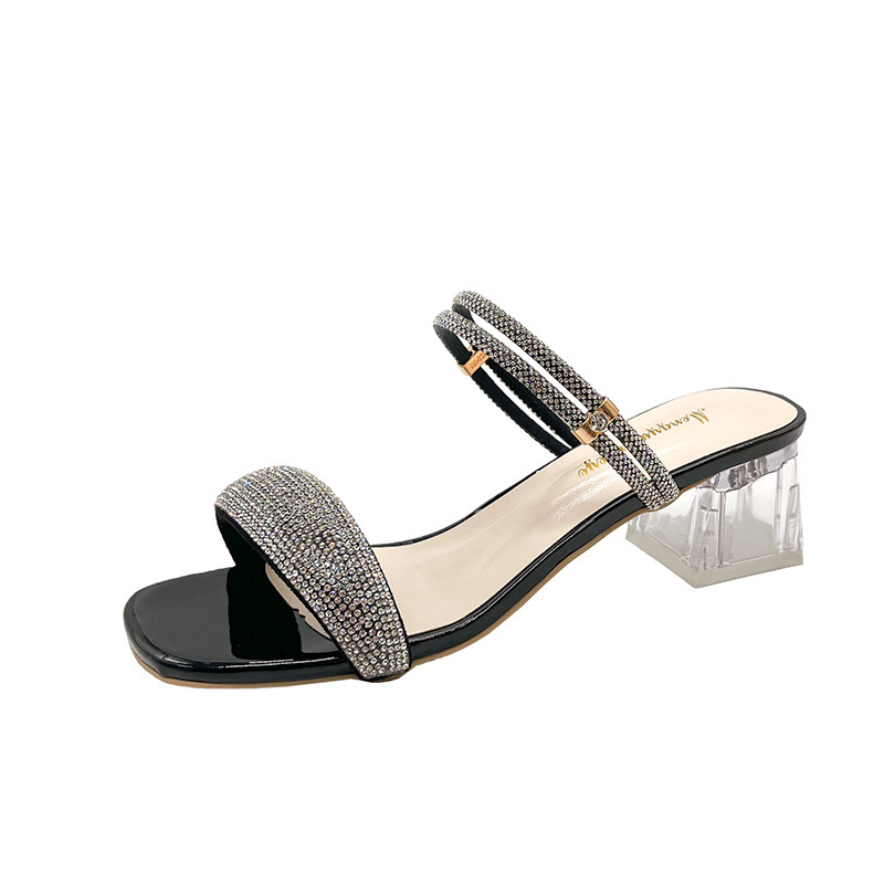 2022 Neue Sommer-Sandalen mit offener Spitze und breitem Absatz, mittlerer Höhe und quadratischem Kopf für Damen_voghion.com