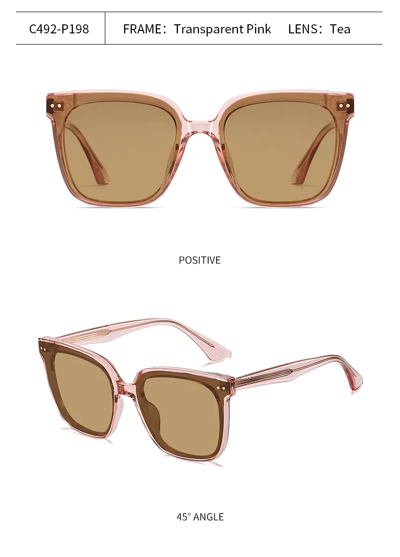 TR Polarized Large Frame Acetate Needle Arms Sunglasses_voghion.com
