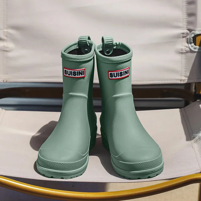 Damen Niedrige rutschfeste Küchen-Regenschuhe Wasser Frau Gummi Garten Galoschen Slip-on Regenstiefel Kurze Stiefel 231030_voghion.com
